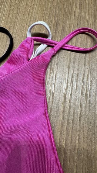 3 Braguitas Bikini ( S ) : NEGRO, BLANCO Y ROSA