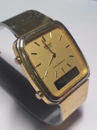 Seiko H448-5080 Reloj Digital Analógico Dorado