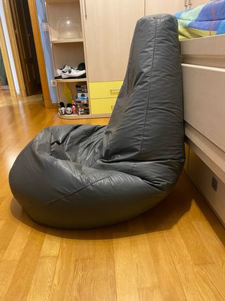 Puff pera gris polipiel