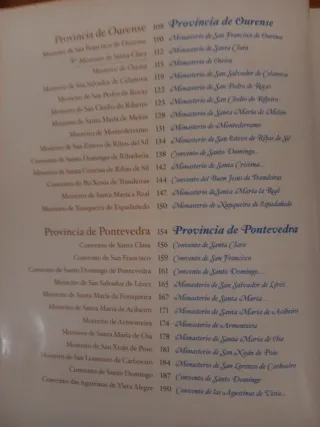 Libro conventos e mosteiros de Galicia