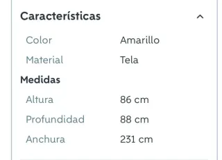 Sofá Cama Amarillo Tela