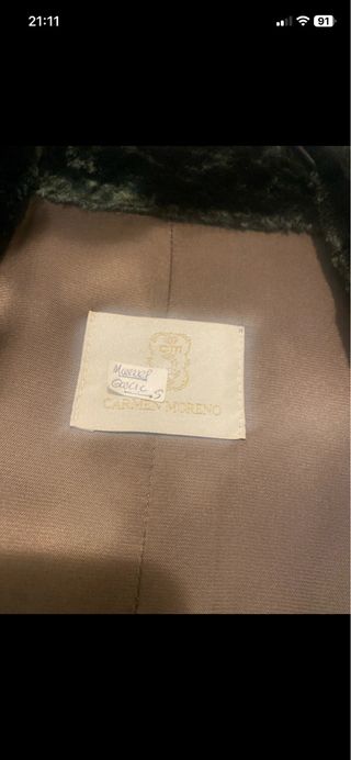 Chaquetón de astracán verde Carmen Moreno