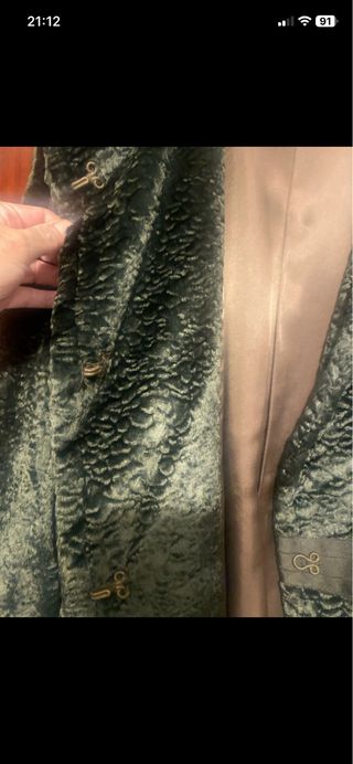 Chaquetón de astracán verde Carmen Moreno