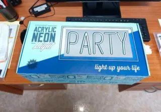 Letrero Neón Azul Party