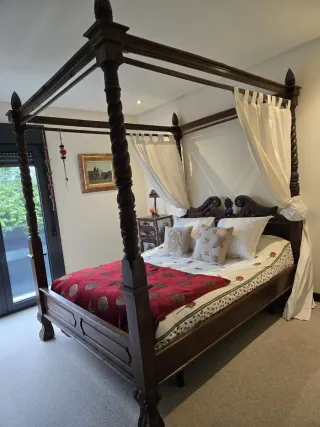 Cama Dosel Madera Oscura