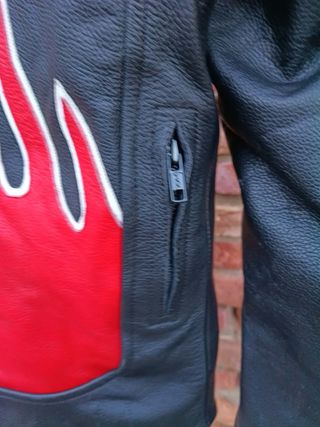 Giubbotto moto pelle vintage 31 B.R.A. racing con patch