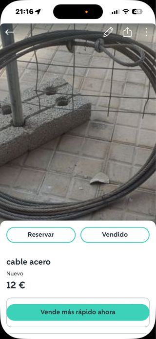 Cable de acero eslinga