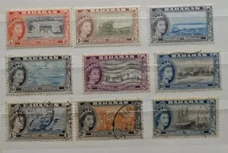 Lotto francobolli Bahamas QEII