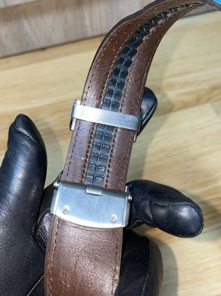 Cinturón Hermes Azul y Plateado