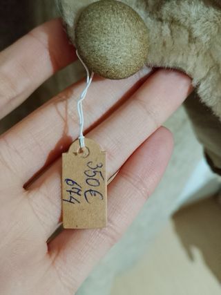 Abrigo piel auténtica largo beige/marrón