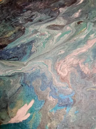 Quadro astratto tondo