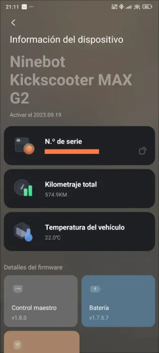 Segway Ninebot Max G2 Homologado DGT | 574 km
