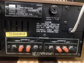 Sansui 551 Receptor Estéreo Plata