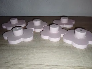 Tiradores de madera Nubes Rosas Infantil (6 uds)
