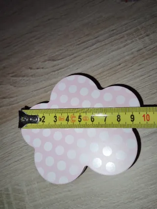 Tiradores de madera Nubes Rosas Infantil (6 uds)