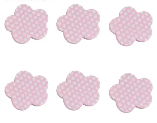 Tiradores de madera Nubes Rosas Infantil (6 uds)
