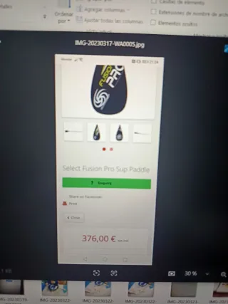 Remo Paddle Surf Carbono Fusion Pro