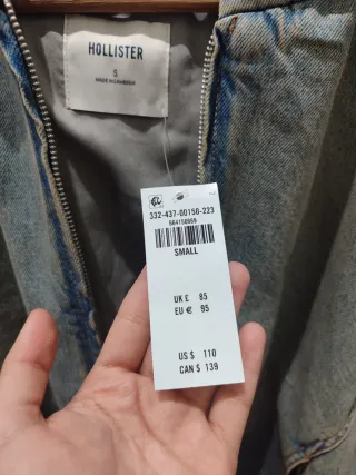 NEGOCIABLE Chaqueta Hollister Denim Azul Talla S
