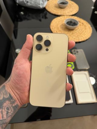 iPhone 14ProMax+APPLECARE Oro 93% Batería