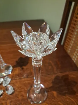 Candelabro de cristal tallado