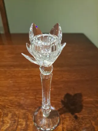 Candelabro de cristal tallado