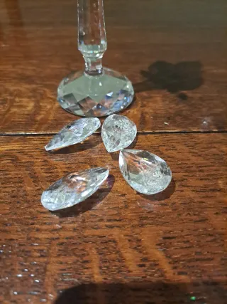 Candelabro de cristal tallado