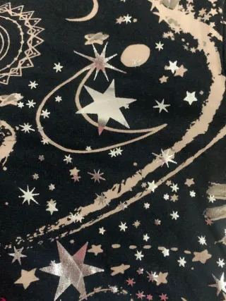 Vestido Desigual Estampado Galáctico Negro niños