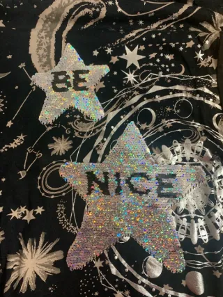 Vestido Desigual Estampado Galáctico Negro niños