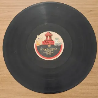 Disco pizarra 78rpm sardana Emili Vendrell