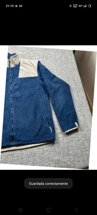 Forro polar The North Face Denali azul y beige