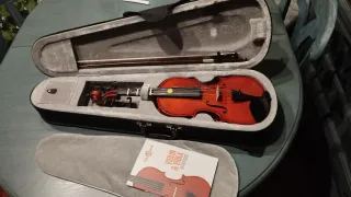 Viola 12 pulgadas con funda, arco y almohadilla.