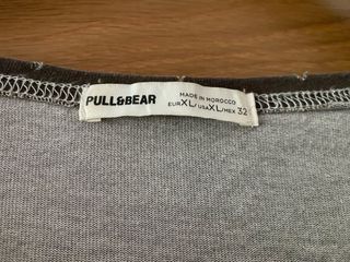 Camiseta Pull&Bear rayas gris y blanco