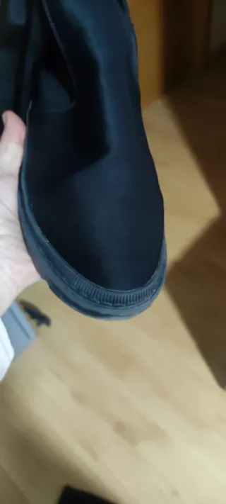 Botas altas elásticas negras