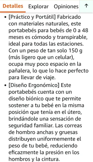 Cyberwork Portabebés Lateral TOTALMENTE NUEVO