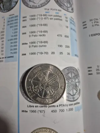 Moneda 100 pesetas plata estrella 1969