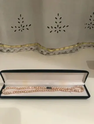 3 Collane con Perle Rosa e Bianche