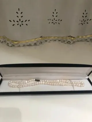 3 Collane con Perle Rosa e Bianche