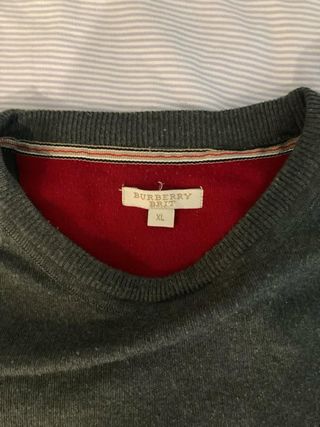 Jersey Burberry Gris con Cuadros