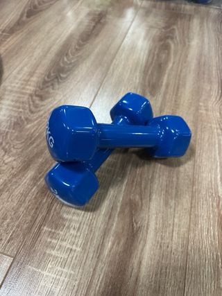 2 Mancuernas 2kg Azules
