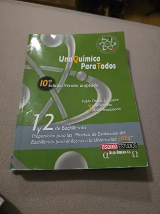 Libro química 1 y 2 bachillerato