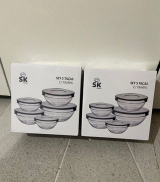 Conjunto 2 Taças SK Kitchen com Tampa