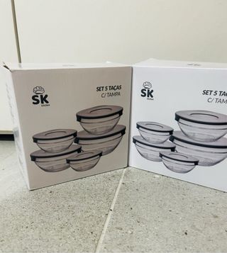 Conjunto 2 Taças SK Kitchen com Tampa