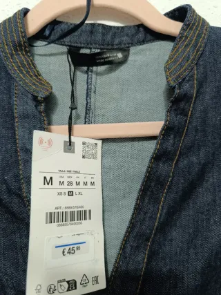 Vestido Midi Vaquero Zara Talla M