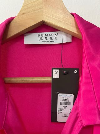 Vestido rosa satinado Primark