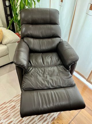 Poltrona relax elettrica sollevabile in pelle