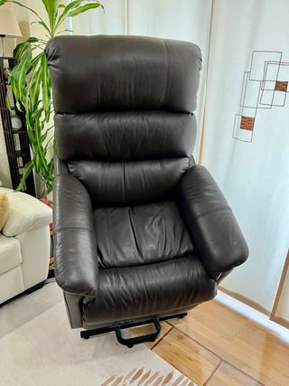 Poltrona relax elettrica sollevabile in pelle