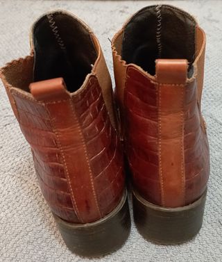 Botines de piel mujer talla 37 – color marrón