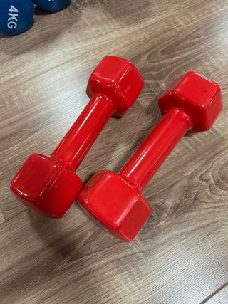 2 Mancuernas Rojas 3kg