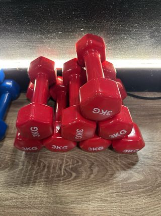 2 Mancuernas Rojas 3kg