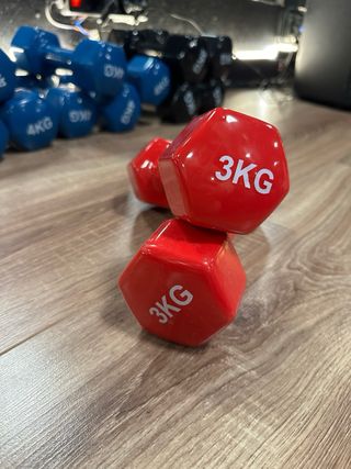 2 Mancuernas Rojas 3kg